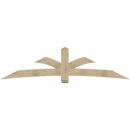 Ekena Millwork Davenport Rough Sawn Timber Gable Bracket, Douglas Fir, 108"W x 27"H x 6"D x 6"F, 6/12 Pitch GBW108X27X0606DAV00RDF